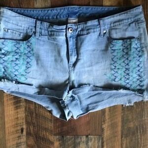 Disney her universe the little mermaid denim shorts